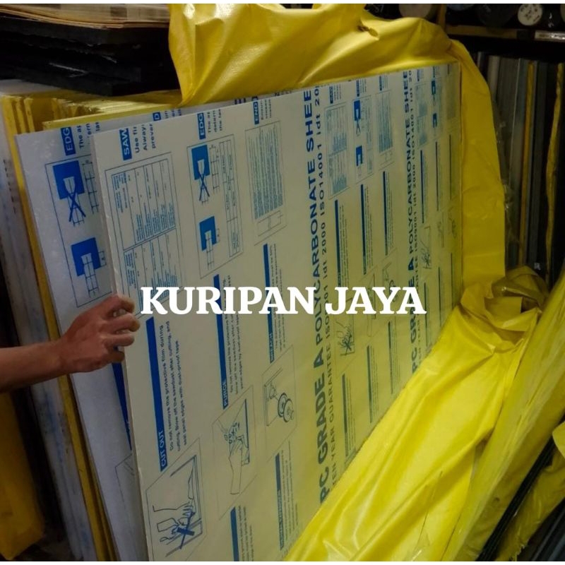 Polycarbonate Sheet Clear Lembaran Tebal 8mm x 1220mm x 2440mm /Polycarbonate Sheet Solid Lembaran