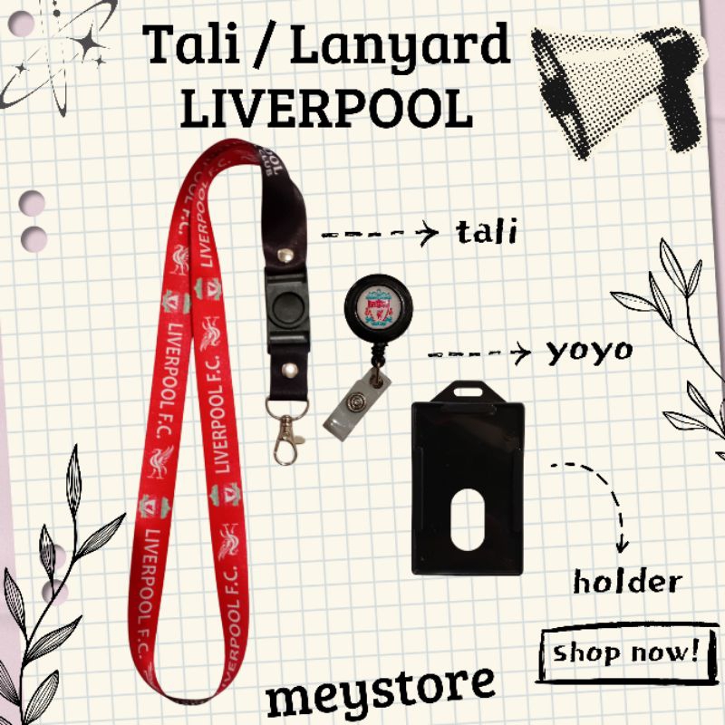 

Tali ID CARD / Lanyard LIVERPOOL Hitam Merah [STOCK MELIMPAH] Termurahhh Harga Grosir! READY