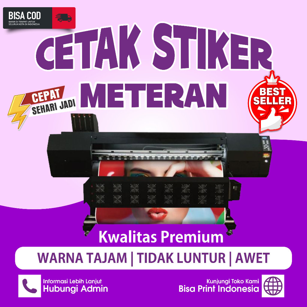 

Cetak Stiker Meteran / Cetak Stiker Vinyl Meteran Indoor Outdoor | Print Stiker Decal Indoor Custom