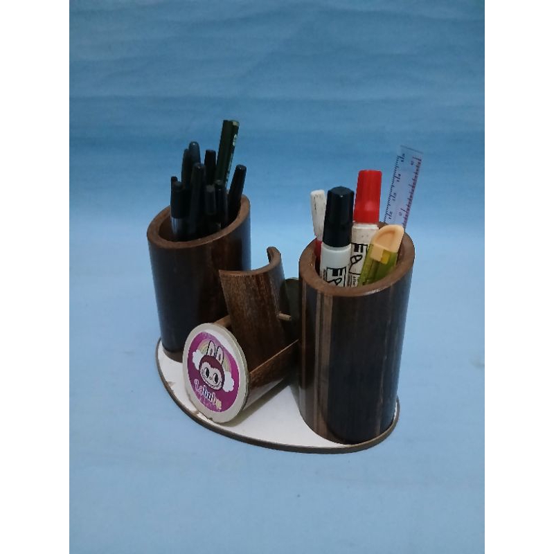 

tempat pensil dari bambu hital / tempat atk dari bambu