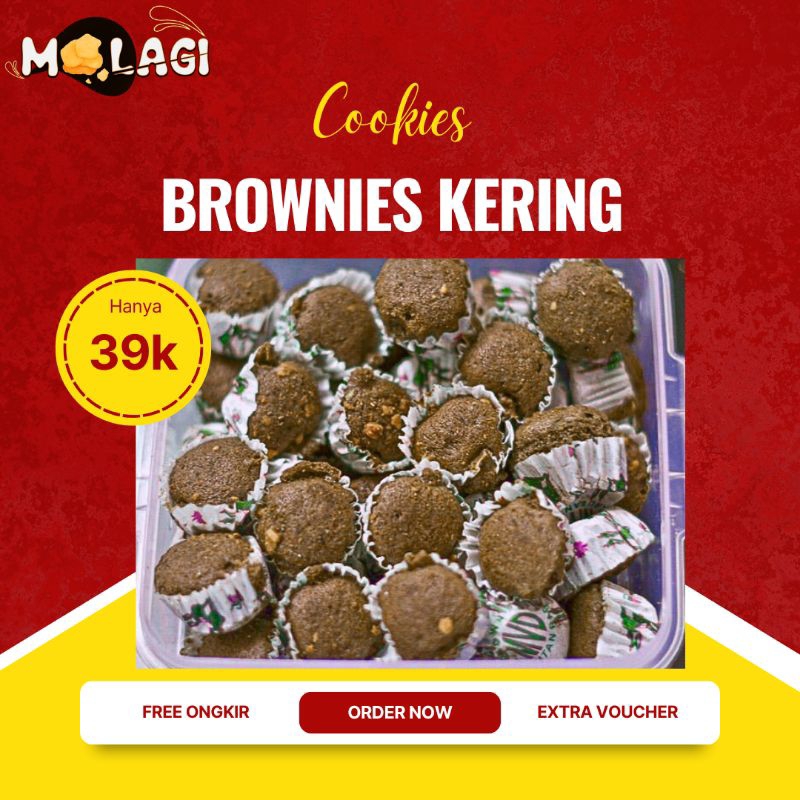 

MOLAGI Brownies Kering Bolu Kering Brownis Coklat