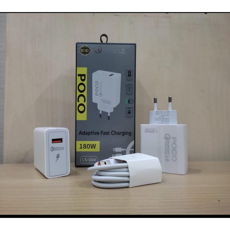 CHARGER CASAN POCO M5 POCO X5 POCO C40 180WT