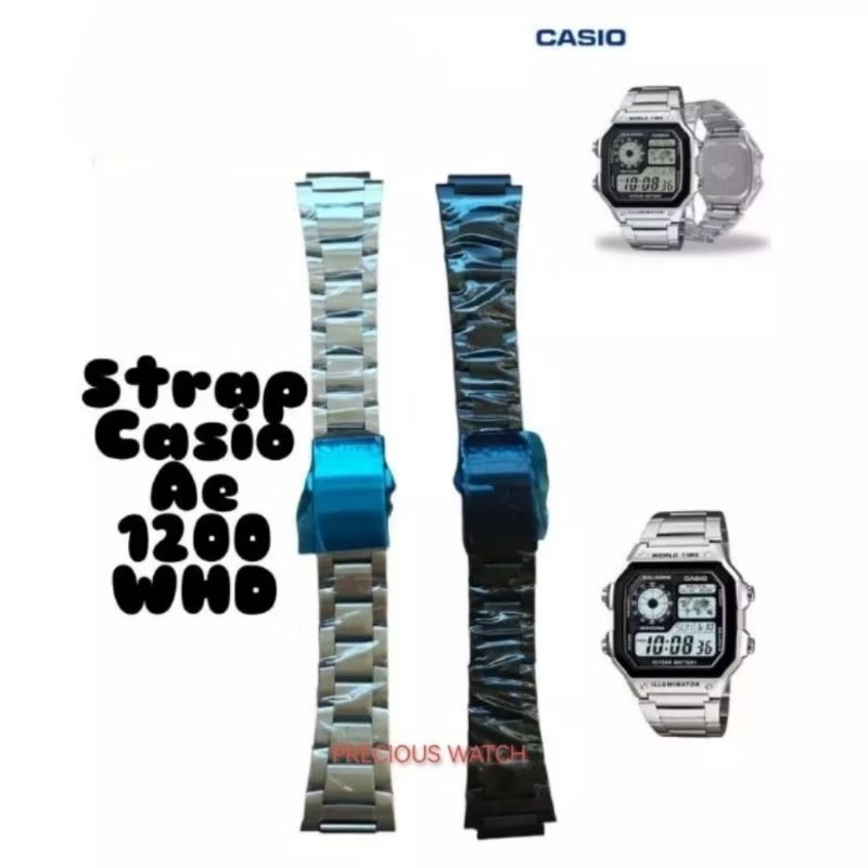 STRAP TALI JAM TANGAN CASIO AE 1200 WHD AE1200WHD AE 1200 RANTAI
