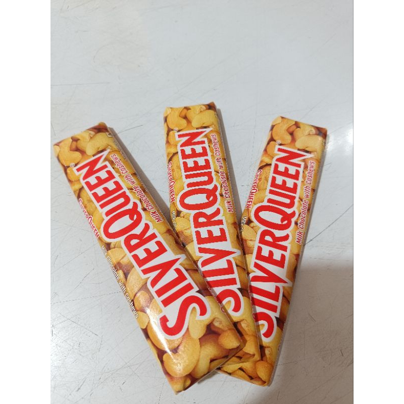 

3 pcs coklat silverqueen milk chocolate with cashews coklat susu dengan kacang mede 55 gr