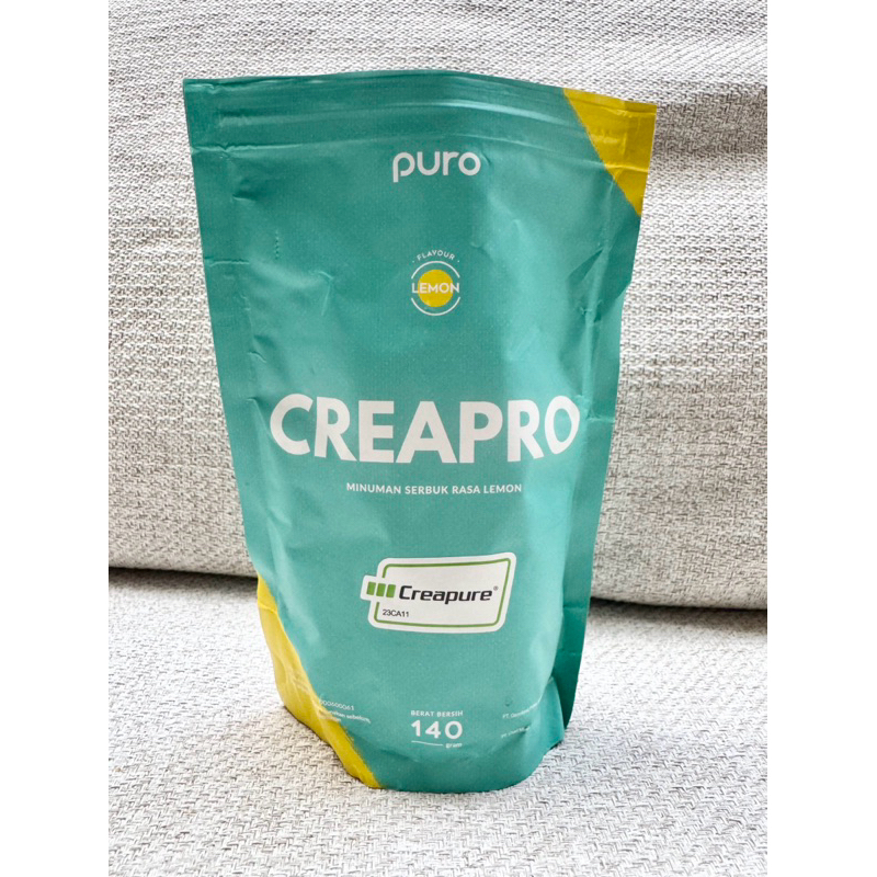 

preloved used Creapro Puro minuman creapure rasa lemon creatine kreatin creatin