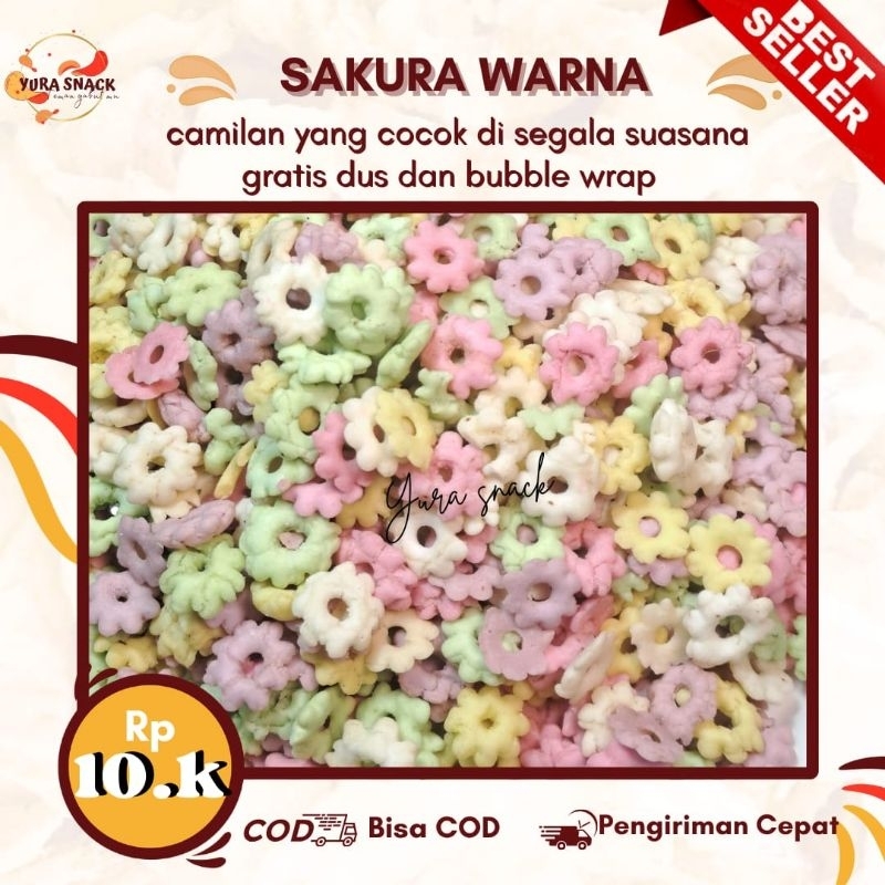 

Sakura Warna - Sakura Geer -Sakura Ngebut Camilan Renyah dan Lezat Ukuran 250gr, 500gr, 1kg