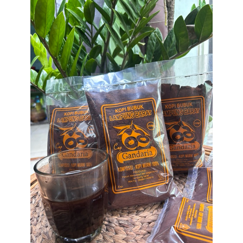

KOPI BUBUK LAMPUNG BARAT 250gr murni 100%.