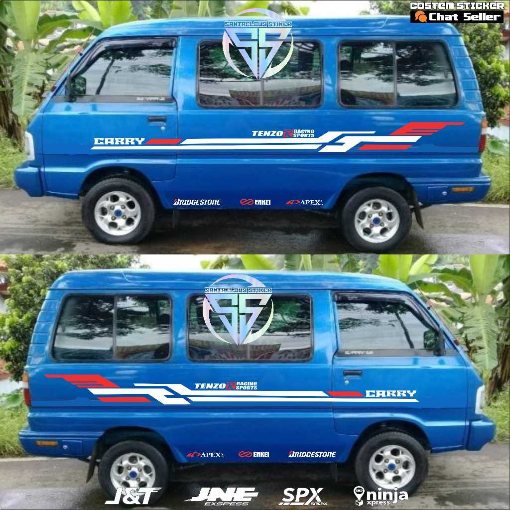 Stiker mobil suzuki carry stiker list body samping mobil carry stiker list mugen power terbaru