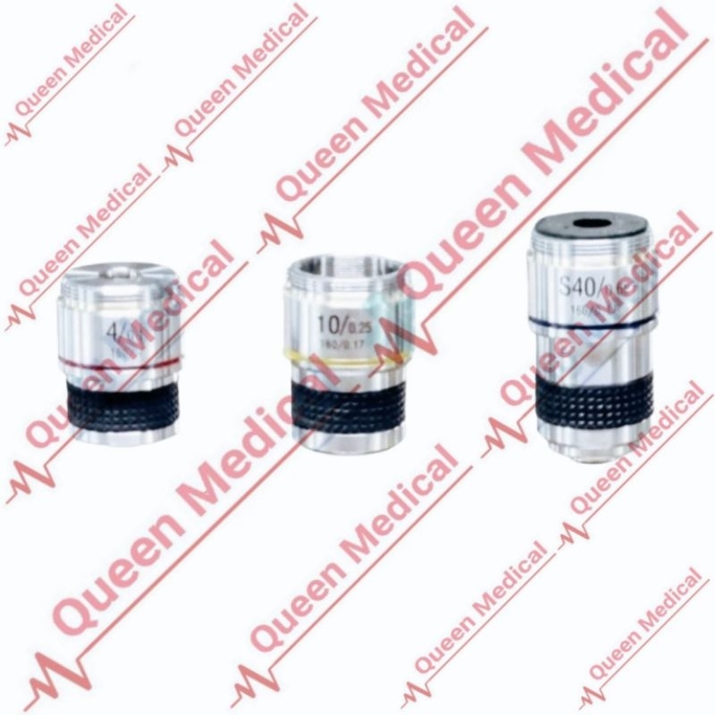 Lensa Objektif 4x/10x/40x/100x Mikroskop Microscope Monokuler