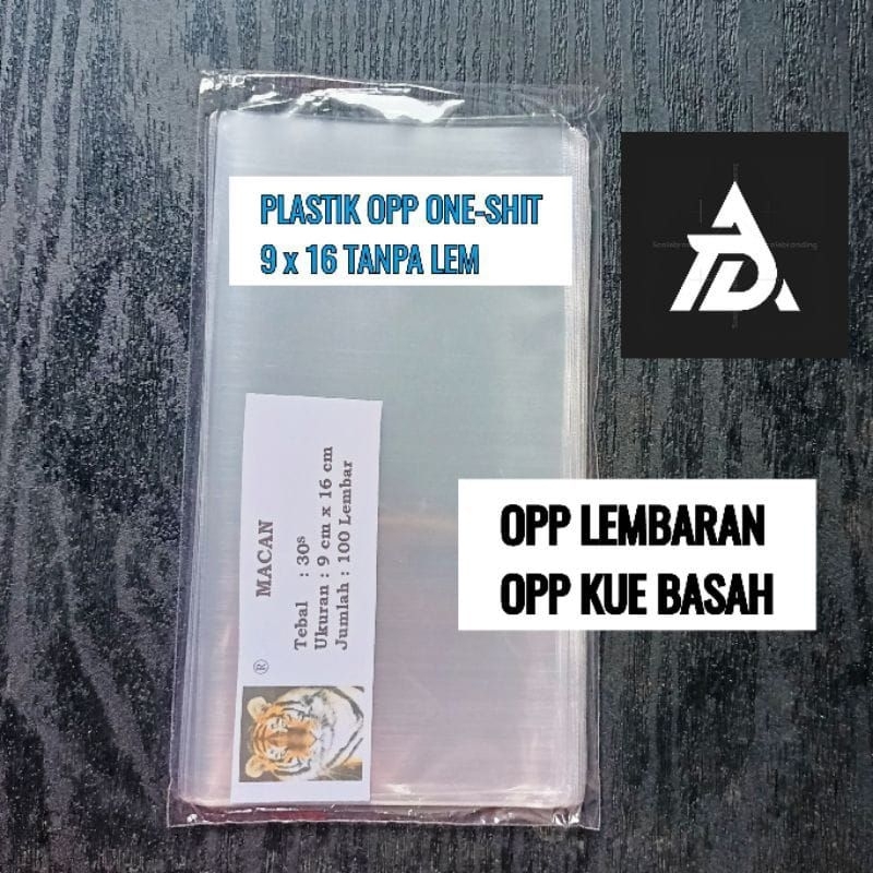 Plastik Opp One Sheet 9 x 16 - Plastik Opp 9x16 Lembaran - Plastik Opp 9 x 16 Tanpa Lem