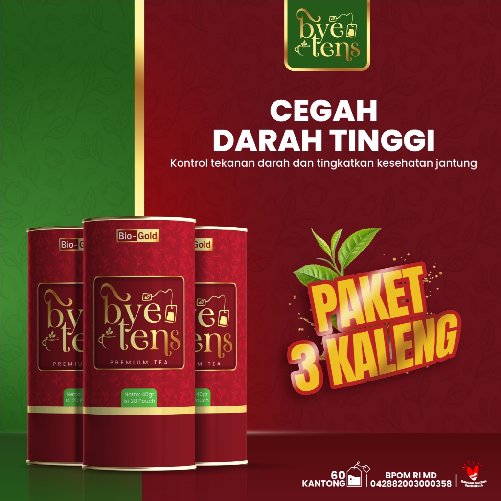 

Bye Tens Teh Celup Herbal Alami Obat Menurunkan Kolesterol Asam Urat dan Gula Darah Isi 20 BagTea