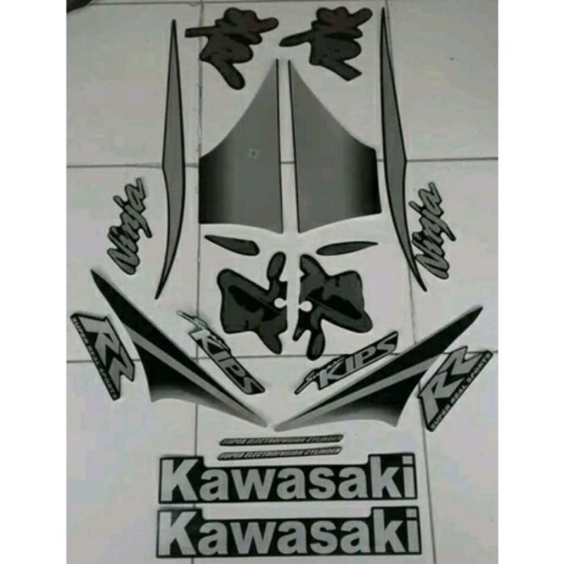 Ninja Striping Stiker body Kawasaki NINJA 150 RR 2010 hitam