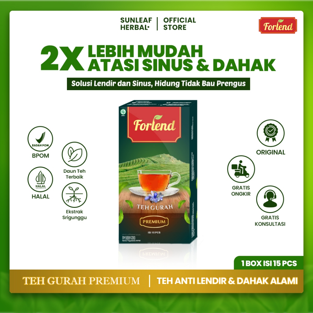 

Teh Gurah Penghilang Lendir Dan Dahak Asli Herbal Alami BPOM HALAL untuk Sinusitis Asma Batuk Pilek