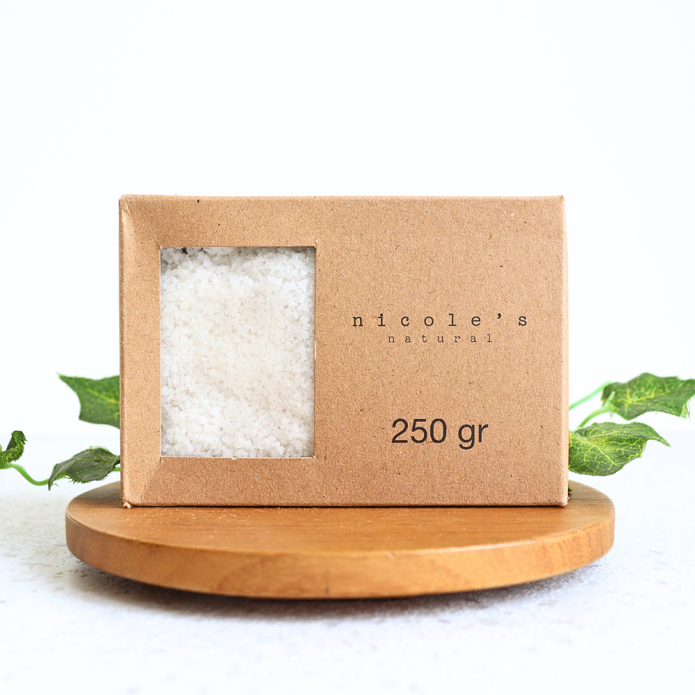 

SEA SALT 250, Medium Grain Sea Salt | Garam Laut 250g - NICOLES NATURAL