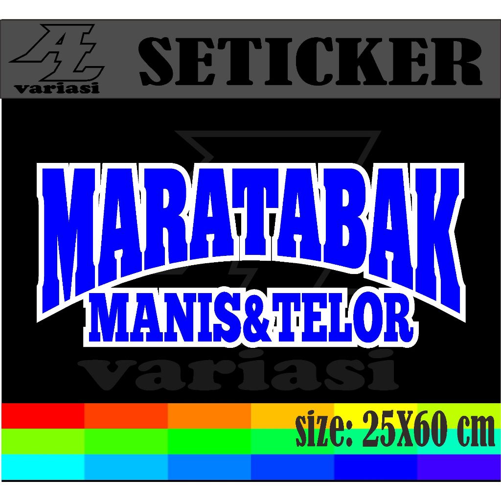 

cutting stiker tempelan nama jualan martabak manis dan telor dengan variasi dobel warna dengan ukuran 25x60 cm