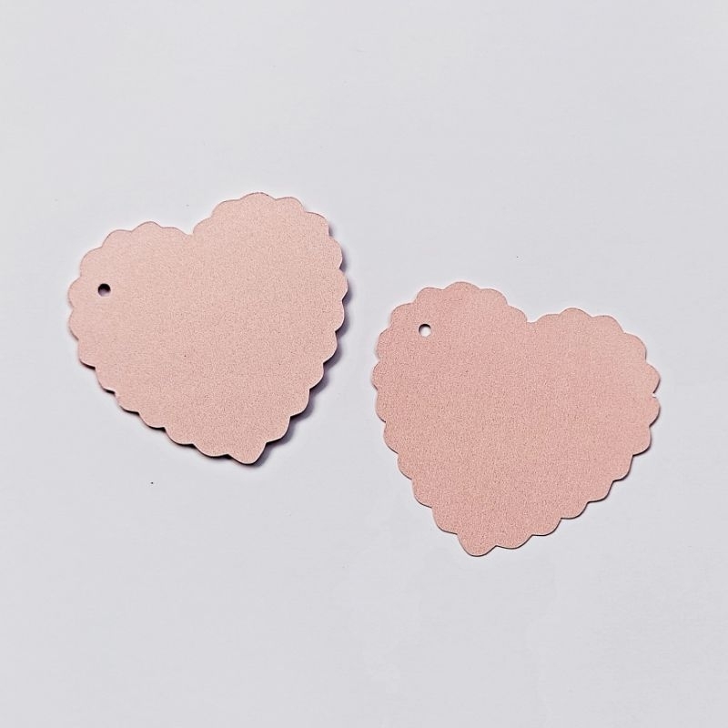 

[10 PCS ] Blank Hang Tag Heart hangtag kosong bentuk hati pink valentine