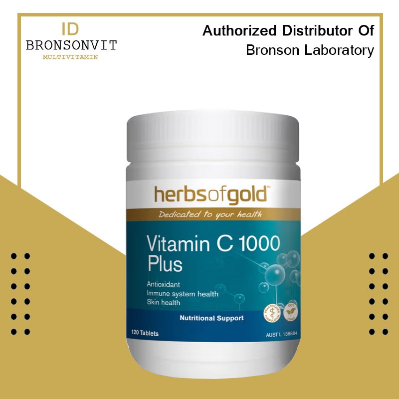 Herbs of Gold Vitamin C Plus 1000 mg 120 Tablets ( Plus Zinc )