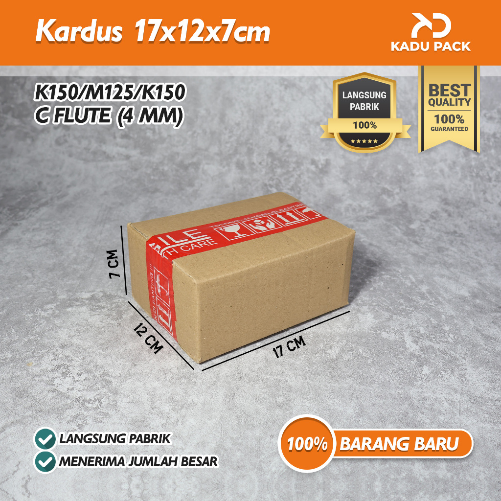 

(Harga 10 Pcs) Kardus Karton Box Packing Polos | 17x12x7 cm | Polos