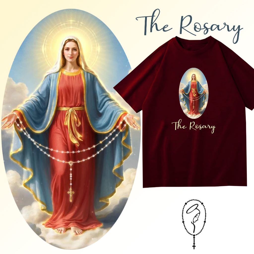 HOONEYBEE - KAOS ROHANI KAOS BUNDA MARIA ROSARIO KAOS KATOLIK