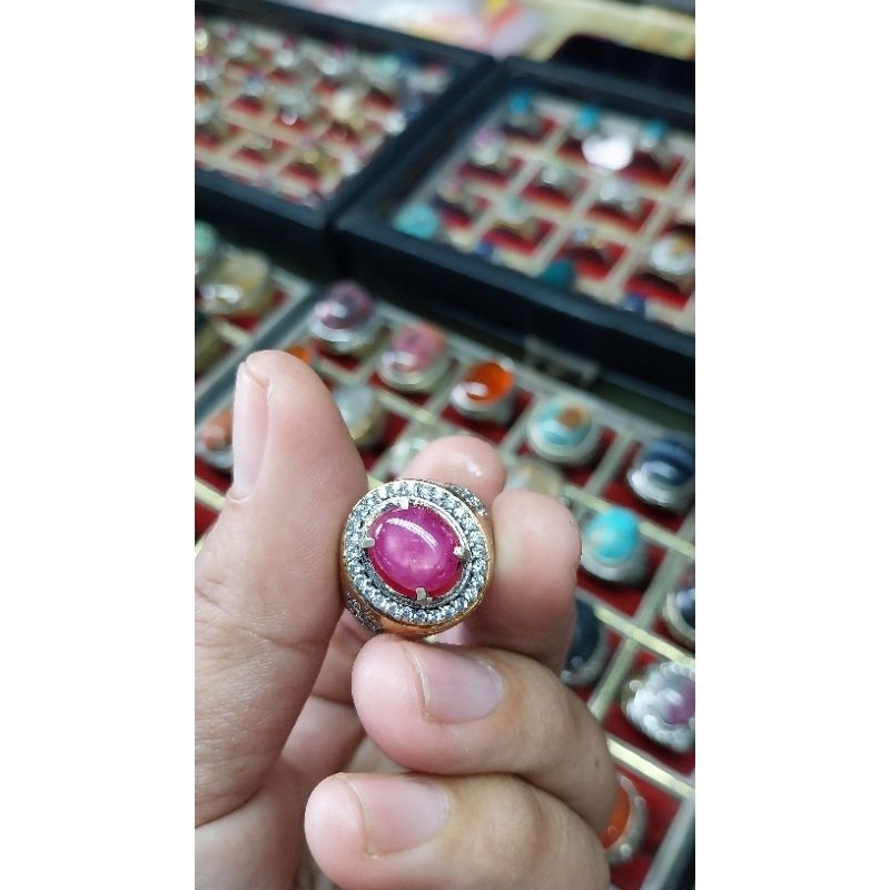 Cincin Ruby ring microsetting