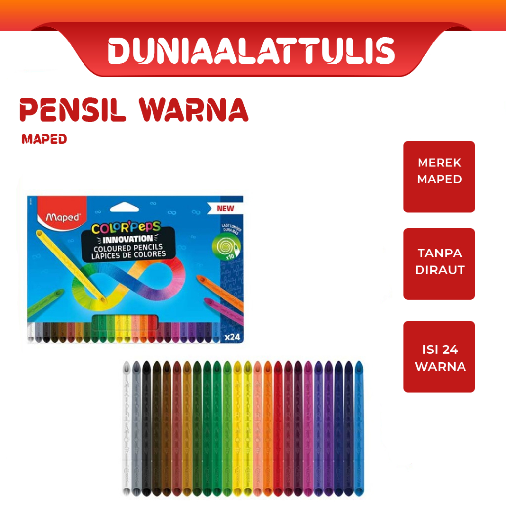 

MAPED - KRAYON / PEWARNA / COLOR PEPS INFINITY ISI 24 WARNA 861601