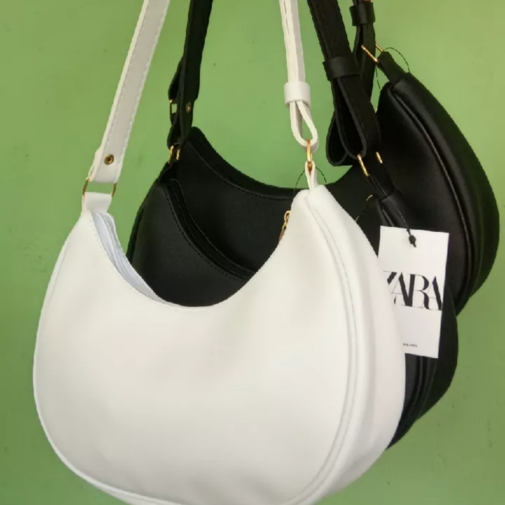 ZARA Tas Bahu Putih Wanita Shoulder Bag Kekinian Bahan Kualitas Premium
