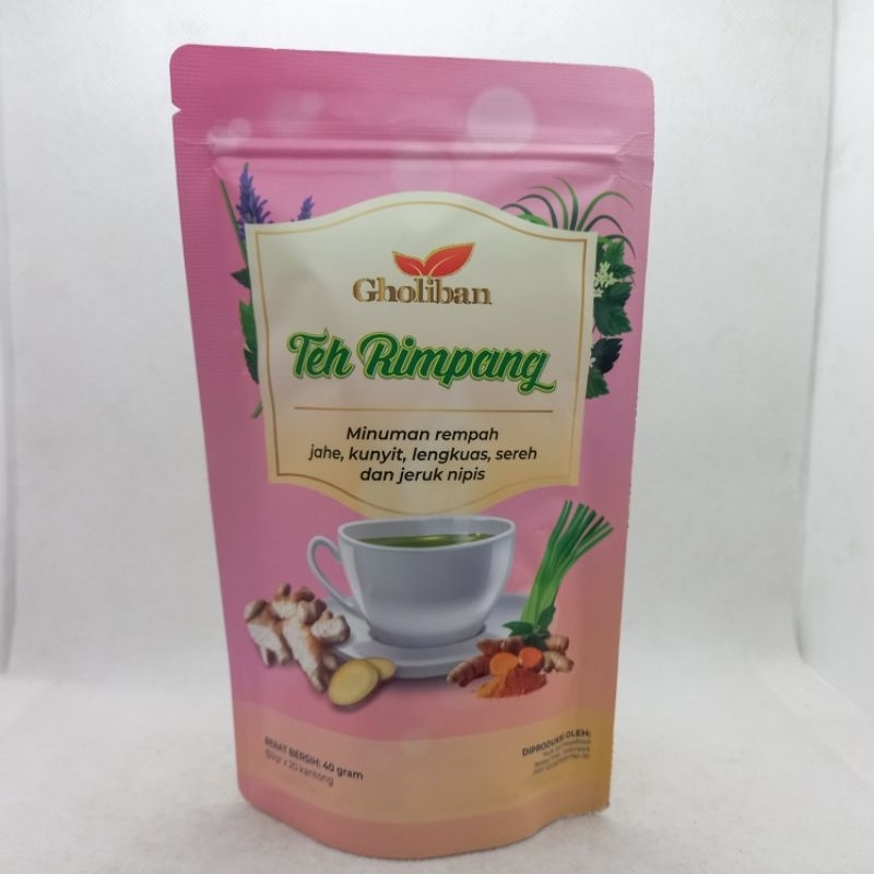 

Teh Rimpang Gholiban Minuman Rempah Kesehatan 100% Bahan Alami Herbal tea