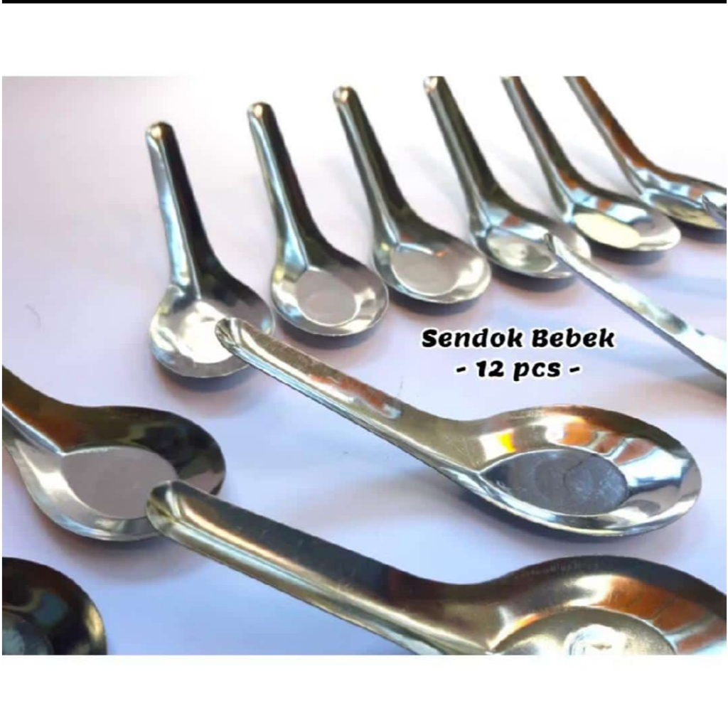 Sendok Bebek Stainless (12 Pcs)/sendok bebek stainless steel/sendok bebek/sendok/sendok bebek ss