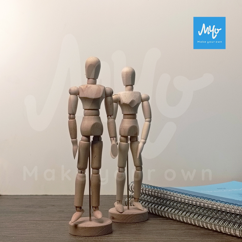 

V-Tec Wooden Mannequin / Manekin Kayu 20 cm Male / Pria & Female / Wanita. Model gambar/sketsa orang