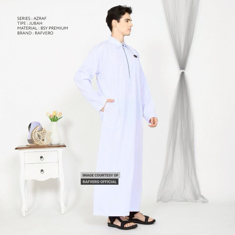 JUBAH POLOS SIMPEL ELEGANT - JUBAH PUTIH PREMIUM - JUBAH POLOS PRIA MODERN