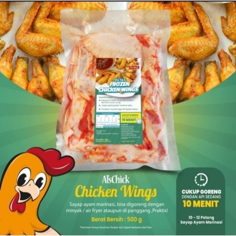 

All's chick chicken wings sayap ayam marinasi 500 gram