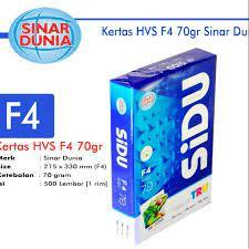 

Kertas HVS / Kertas Fotokopi Sidu F4 70gram 1 rim