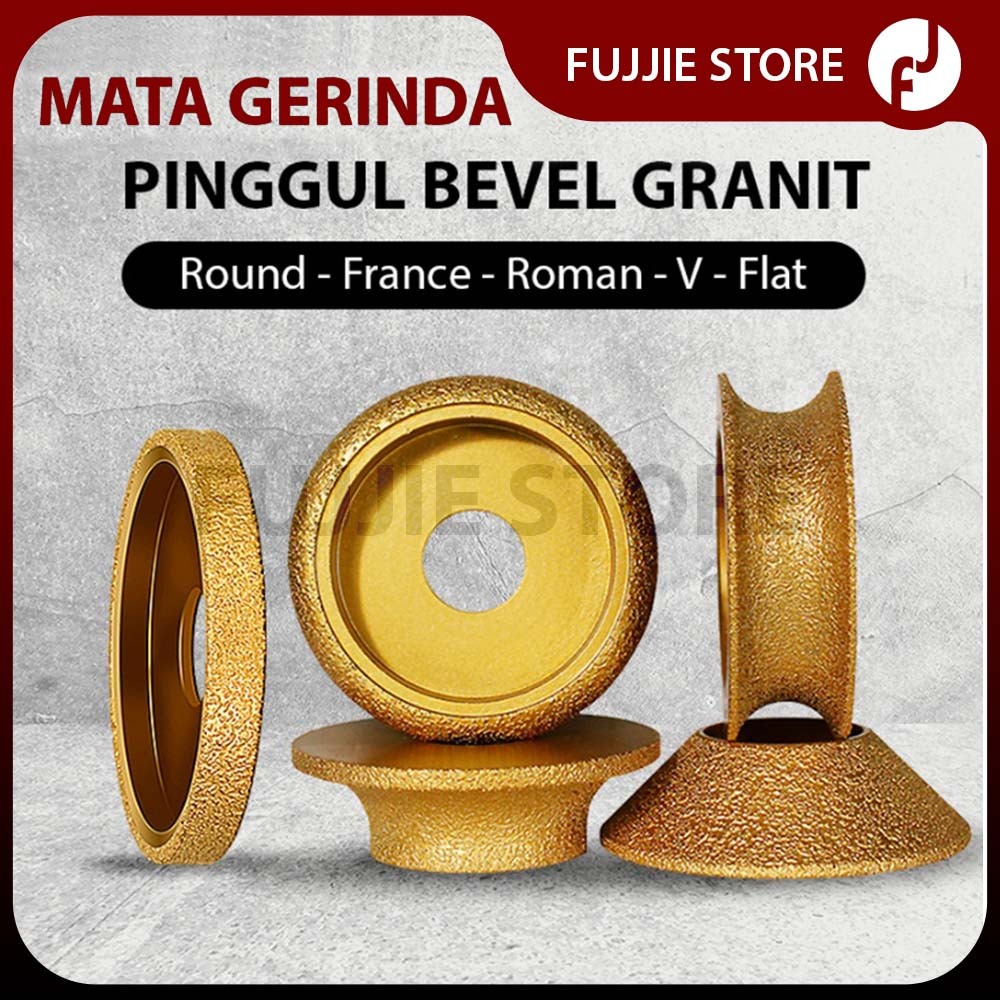 Mata Gerinda Pinggul Diamond Grinding Wheel Bevel Edge Bullnose Roda Profil Batu Granit Round Flat