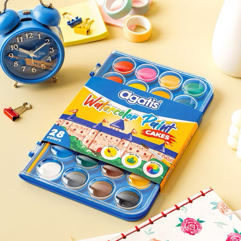 

Agatis - Watercolor Paint Cake - Cat Air Cat warna untuk Anak melatih motorik PAUD TK Alat tulis Sekolah