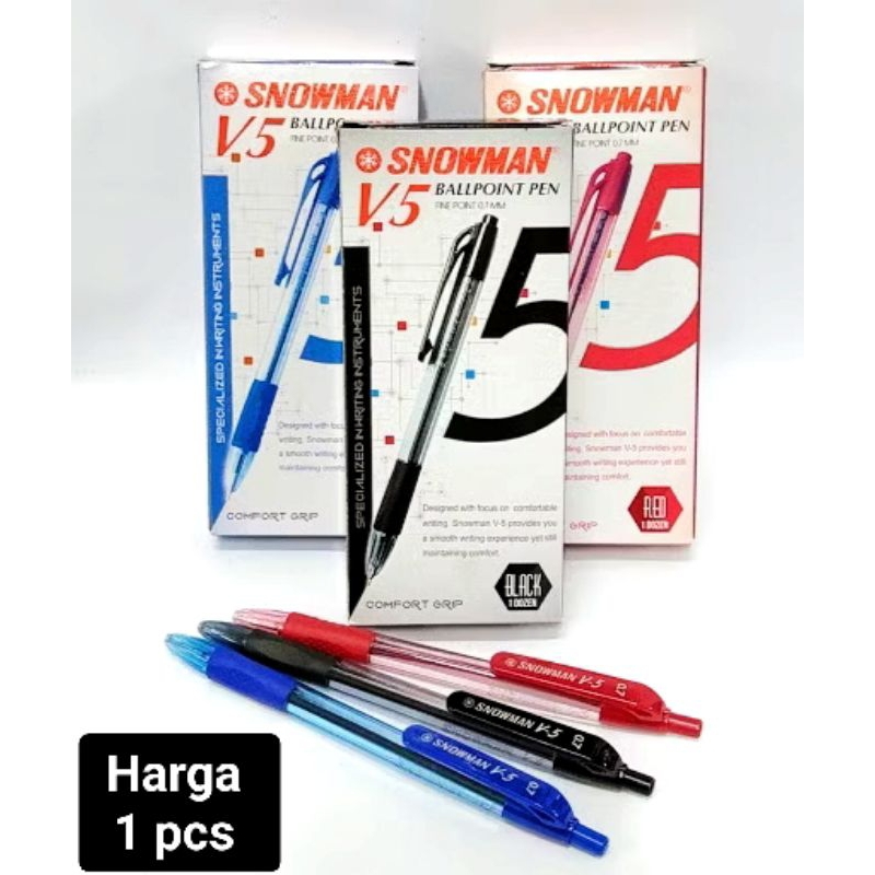 

Pulpen Snowman V5 0.7mm/ ecer 1pcs Ballpoint pen