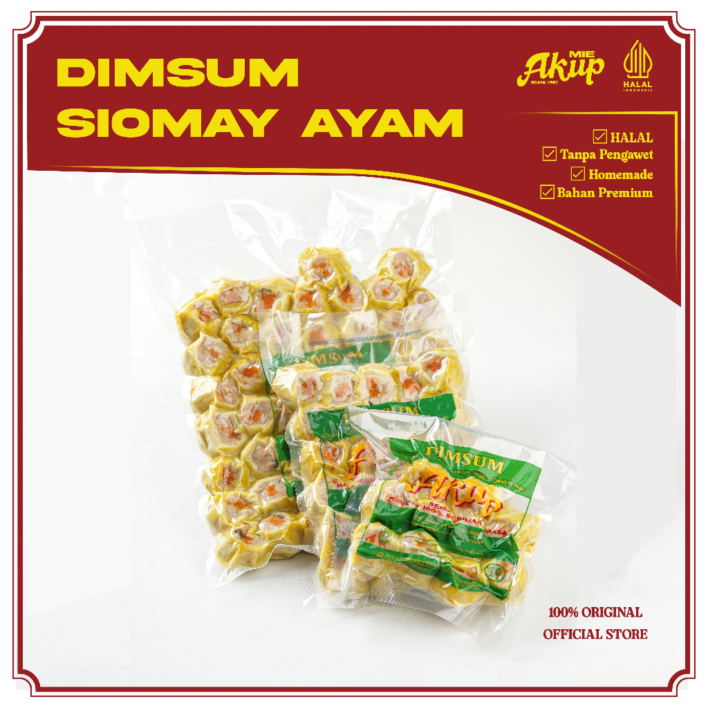 

AKUP - Dimsum Siomay Ayam Frozen Food Goreng Halal Somay Frozen Dinsum Tanpa Bahan Pengawet 10 / 25 / 50 pcs
