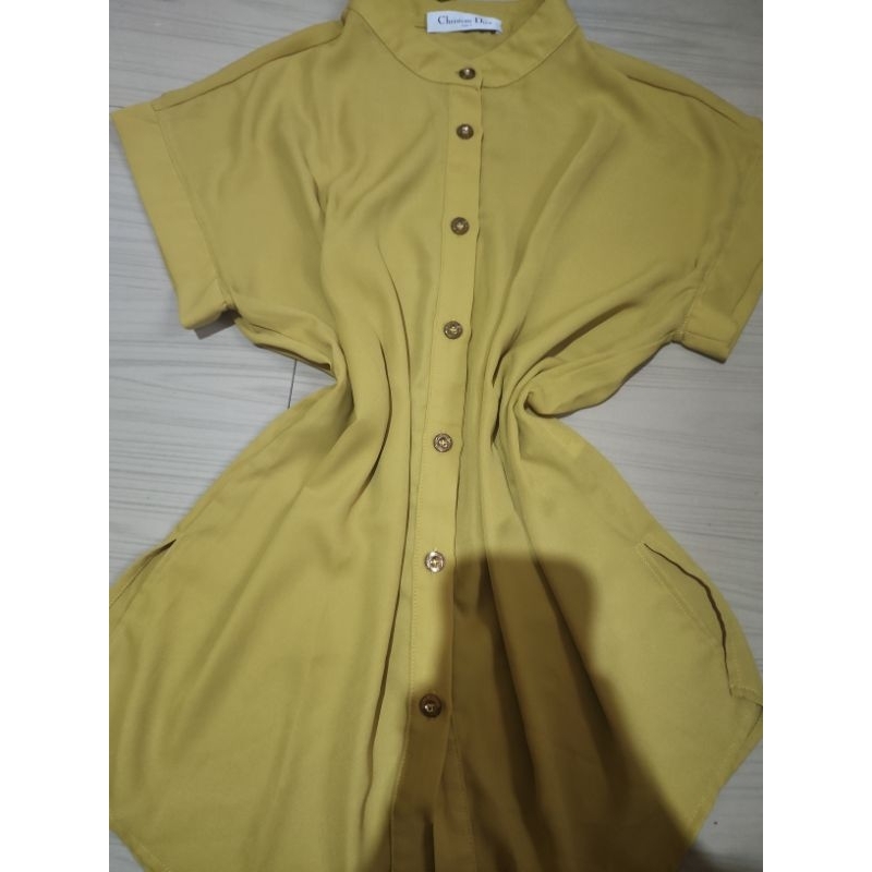 (big size) Dupe Christian Dior CD baju pakaian atasan casual formal simple vintage office campus y2k