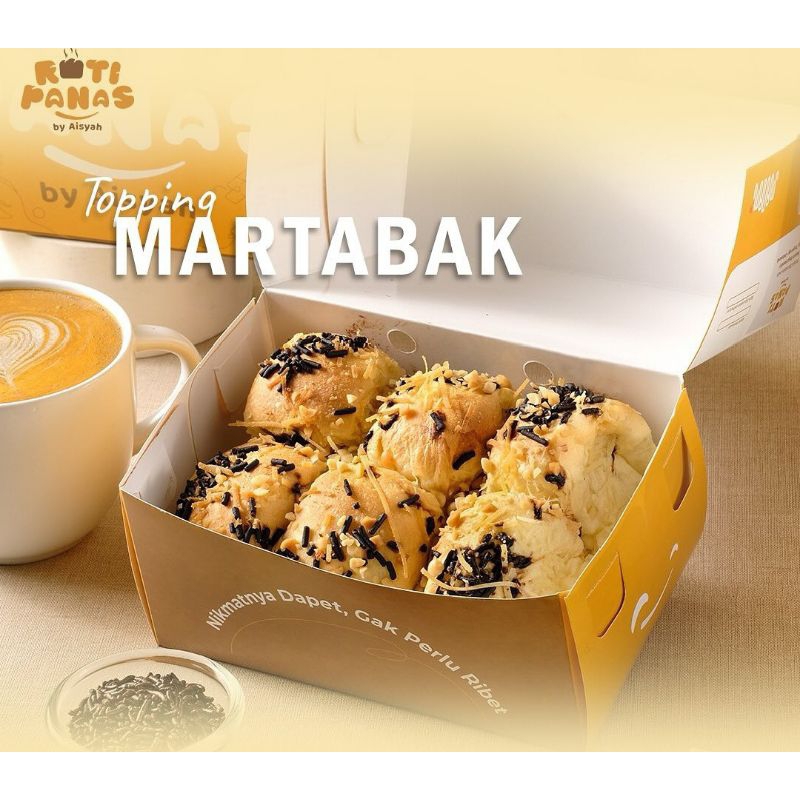 

Roti Panas Martabak ( isi keju , kacang , coklat )