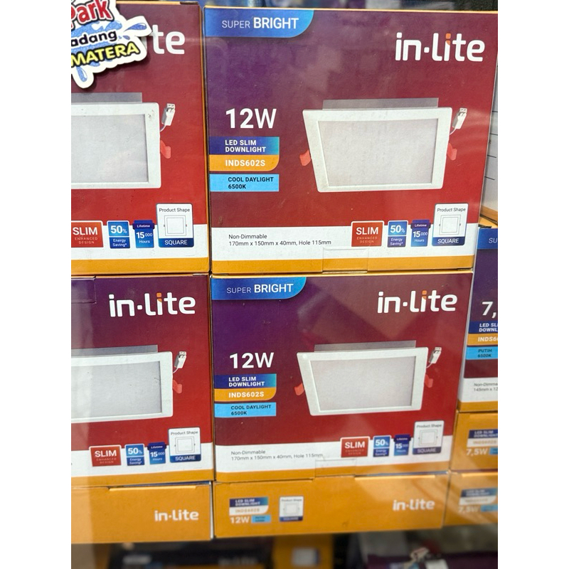 lampu downlight tanam in lite 12w