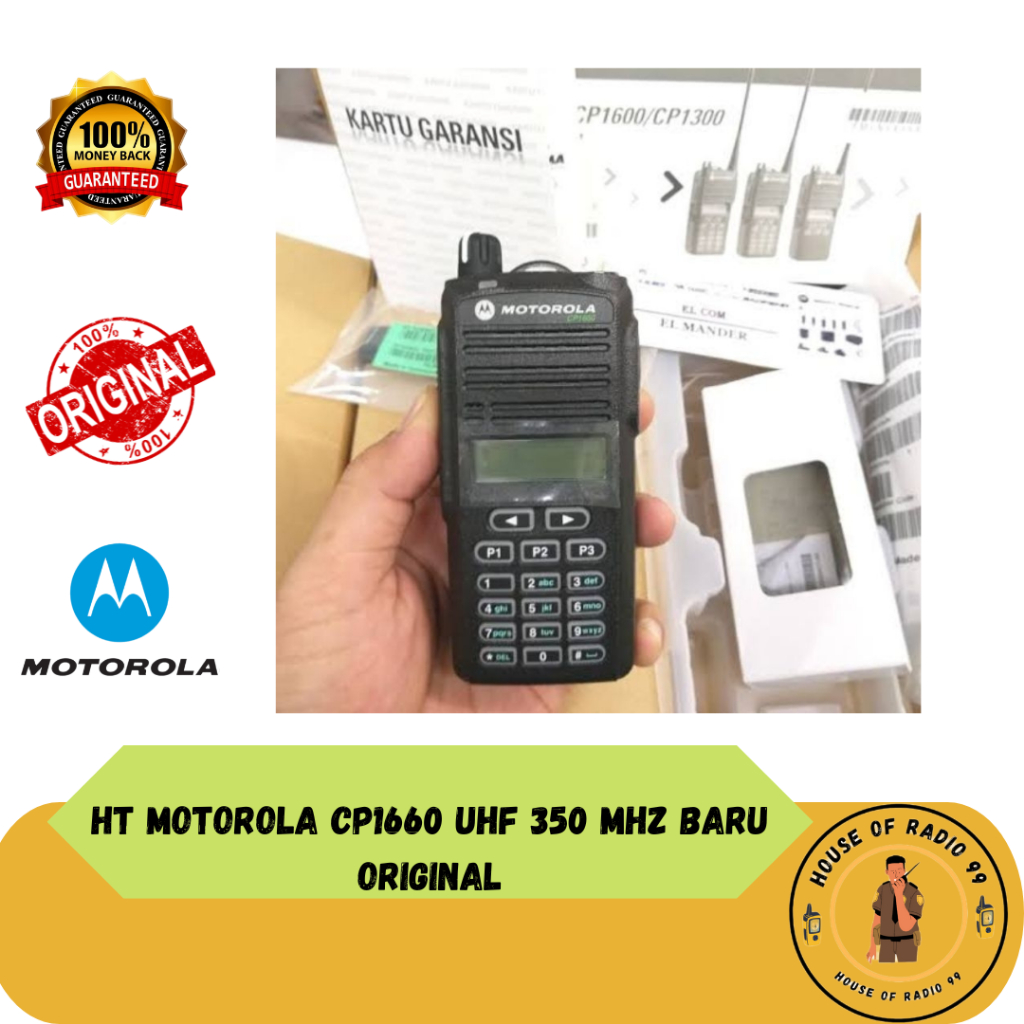 HT Motorola CP1660 UHF 350 390 Mhz Baru Original