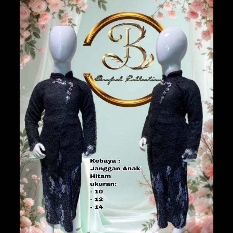 SETELAN KEBAYA BROKAT ANAK/KEBAYA KUTU BARU PAYET ANAK KEBAYA ANAK SD UMUR 3-12 TAHUN