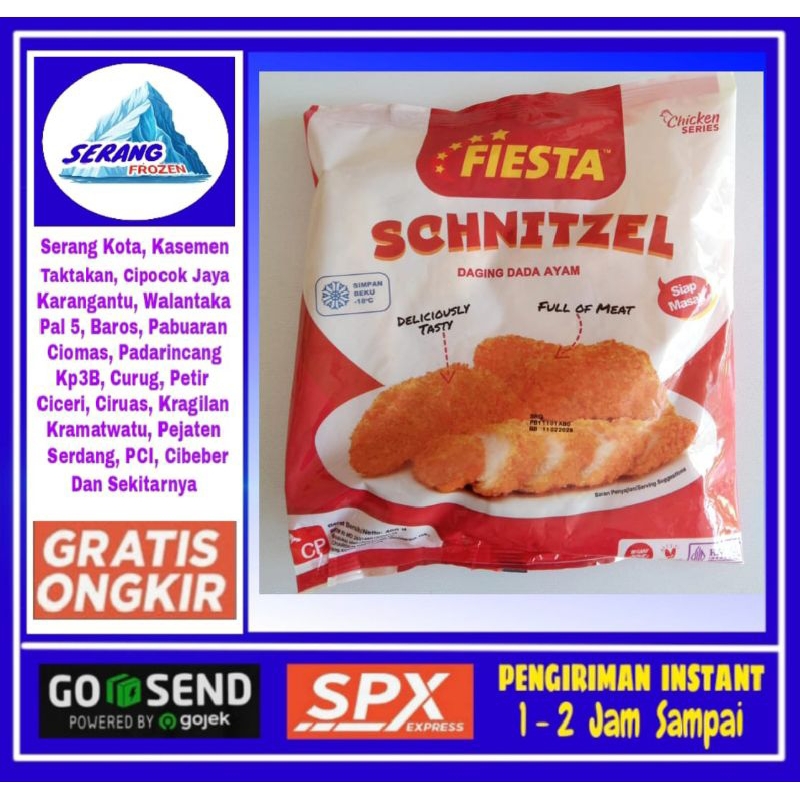 

Daging Dada Ayam, Fiesta Schnitzel 400g.Chiken katsu,Naget, Serang Frozen