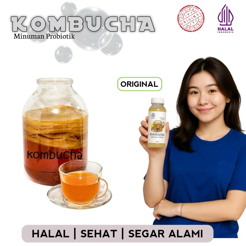 

kombucha original minuman segar probiotik baik untuk kesehatan usus dan kulit