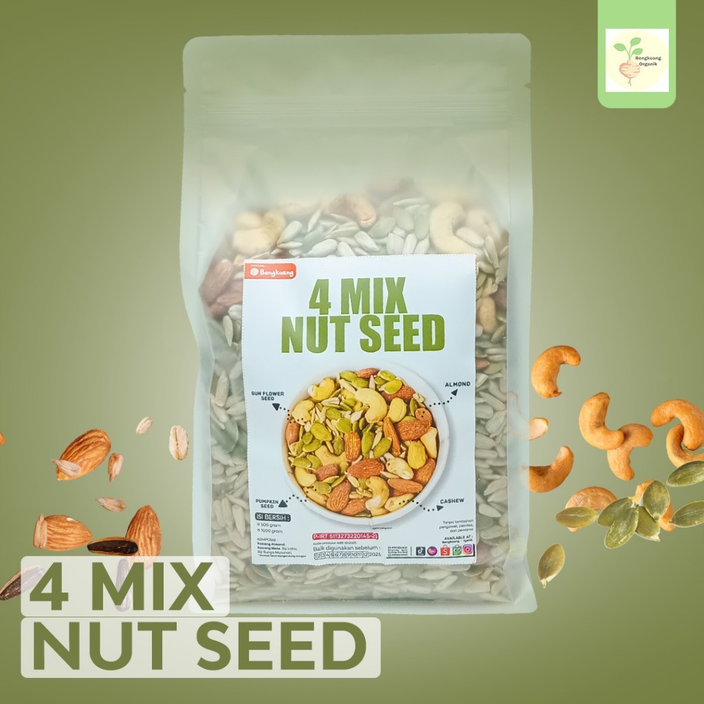 

MIX NUT SEED 125gr - Almond, Cashew, Pumpkin Seed, Sunflower Seed - Roasted