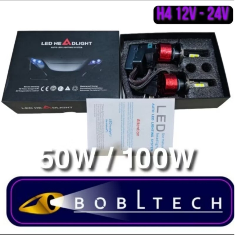 BOBLTECH Lampu Mobil Led H4 HiLo S3 P14 50W/100W