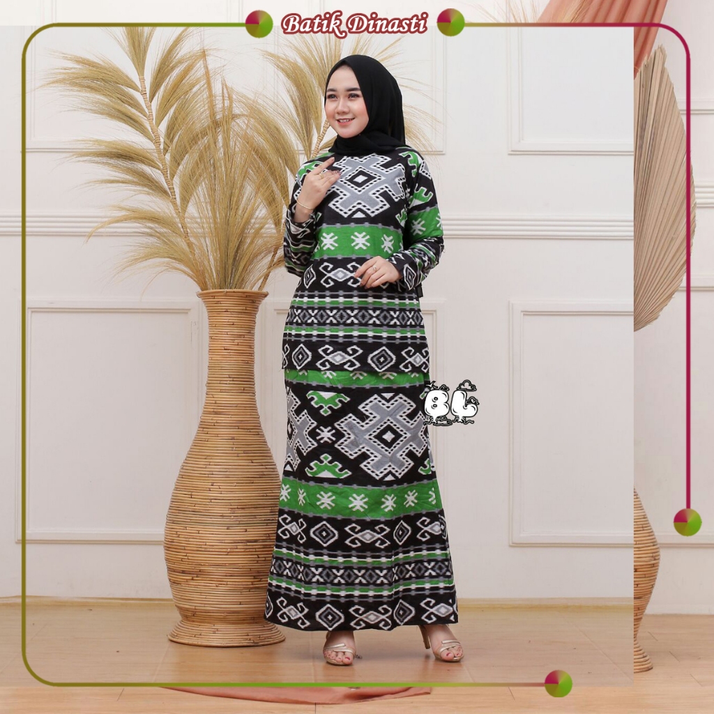 Rok Blus Batik - Set Batik RNB original modern/ RNB batik katun kerja kantor baju pns /batik guru ba