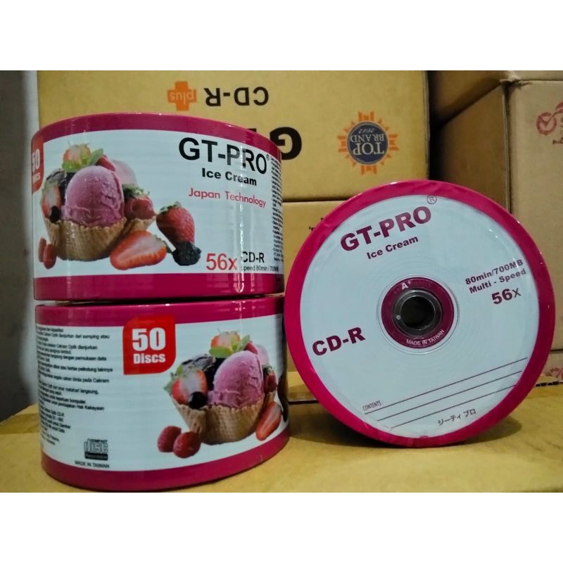 CDR GT PRO ICE CREAM / GTPRO / CD-R KOSONG PER PACK