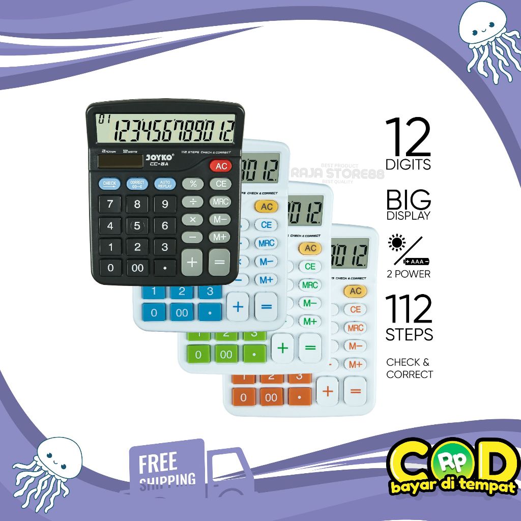 

Joyko Kalkulator Big Display 12 Digits