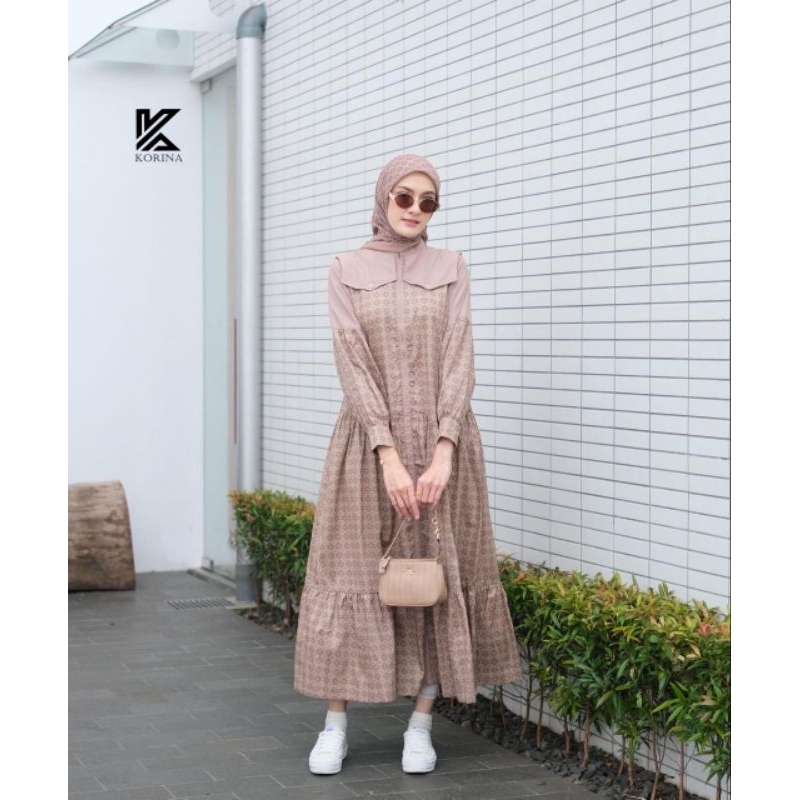 ZEVANA MIDI DRESS KORINA ORIGINAL TERBARU