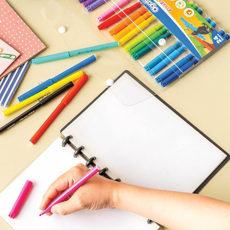 

Ay00! Agatis Fiber Tip Pen FR-C-2401 Washable Color Pen / Spidol 24 Warna